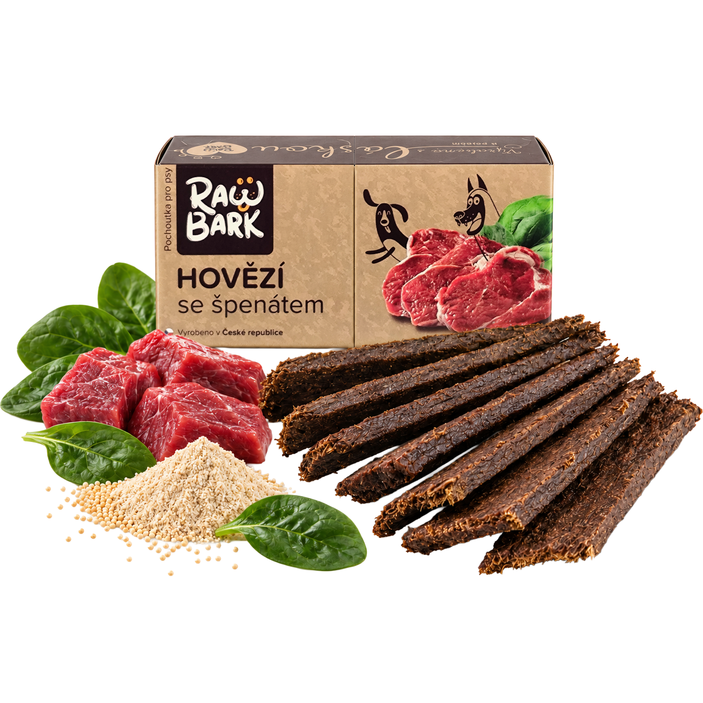 Beef with spinach
